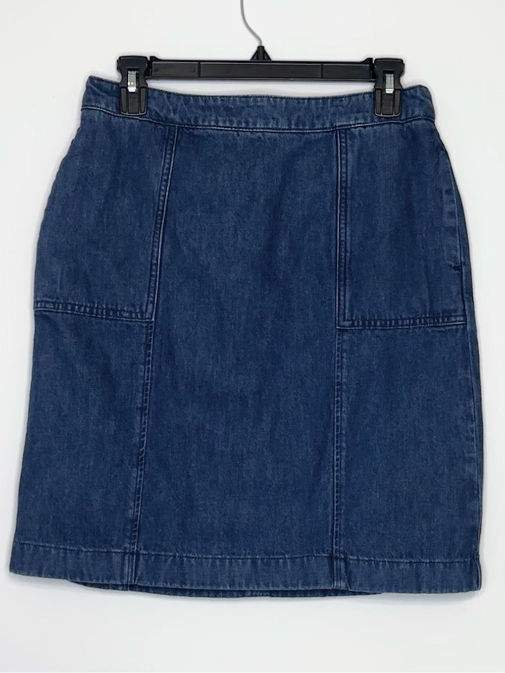 Boden Denim Blue Jean Skirt Knee Length A-Line Classic Preppy Cotton 6 Long